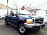 2001 Island Blue Metallic Ford F250 Super Duty XLT SuperCab 4x4 #72868101