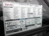 2013 GMC Yukon XL SLT 4x4 Window Sticker