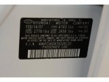 2007 Azera Color Code for Powder White Pearl - Color Code: N2