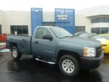 2008 Blue Granite Metallic Chevrolet Silverado 1500 Work Truck Regular Cab 4x4 #72867842