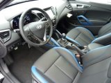 2013 Hyundai Veloster Turbo Blue Interior
