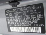 2010 Tucson Color Code for Graphite Gray - Color Code: WJX