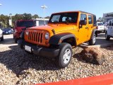 2013 Crush Orange Jeep Wrangler Unlimited Sport 4x4 #72945699