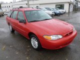 1999 Bright Red Ford Escort SE Wagon #72992322