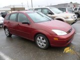 Sangria Red Metallic Ford Focus in 2002