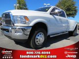 2012 Bright White Dodge Ram 3500 HD Laramie Crew Cab 4x4 Dually #72991631