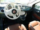 2013 Fiat 500 Lounge Marrone/Avorio (Brown/Ivory) Interior