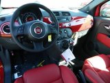 2013 Fiat 500 Sport Sport Rosso/Nero (Red/Black) Interior