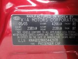 2006 Optima Color Code for Radiant Red - Color Code: R1