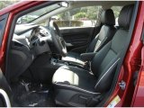 2013 Ford Fiesta Titanium Sedan Charcoal Black Leather Interior