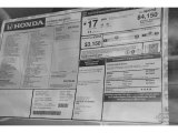 2013 Honda Ridgeline RTL Window Sticker