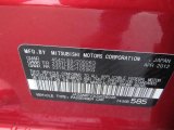 2012 Mitsubishi Lancer Evolution GSR Info Tag