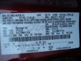 2013 Focus Color Code for Ruby Red - Color Code: RR