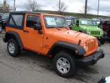 Crush Orange Jeep Wrangler in 2013