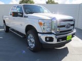 2012 White Platinum Metallic Tri-Coat Ford F350 Super Duty Lariat Crew Cab 4x4 #73054474