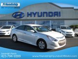 2012 Porcelain White Pearl Hyundai Sonata Hybrid #73142485