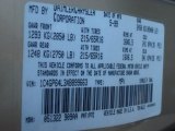 1999 Town & Country Color Code for Champagne Pearl - Color Code: PTE