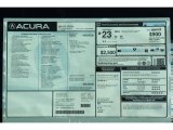 2013 Acura TL Technology Window Sticker