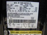2010 F150 Color Code for Tuxedo Black - Color Code: UH