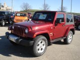 Deep Cherry Red Crystal Pearl Jeep Wrangler in 2013