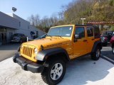 2012 Dozer Yellow Jeep Wrangler Unlimited Rubicon 4x4 #73347899