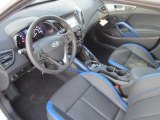 2013 Hyundai Veloster Turbo Blue Interior