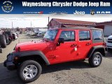 2013 Rock Lobster Red Jeep Wrangler Unlimited Sport 4x4 #73408461