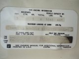 1985 Oldsmobile Cutlass Supreme Brougham Coupe Info Tag