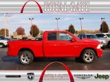 2010 Flame Red Dodge Ram 1500 Sport Quad Cab 4x4 #73408388