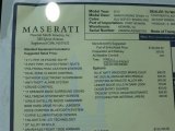 2013 Maserati GranTurismo Sport Coupe Window Sticker