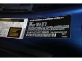 2013 Cooper Color Code for Lightning Blue Metallic - Color Code: A63