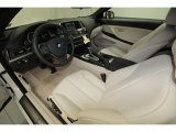 2013 BMW 6 Series 640i Convertible Ivory White Interior