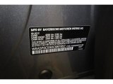 2013 5 Series Color Code for Space Gray Metallic - Color Code: A52