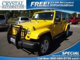 2011 Detonator Yellow Jeep Wrangler Unlimited Sahara 4x4 #73485064