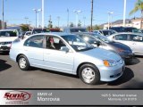 2003 Opal Silver Blue Metallic Honda Civic Hybrid Sedan #73484830