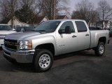 2013 Silver Ice Metallic Chevrolet Silverado 2500HD Work Truck Crew Cab 4x4 #73539063