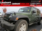 2009 Jeep Green Metallic Jeep Wrangler Unlimited X #73538645