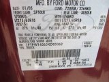 2005 F150 Color Code for Dark Toreador Red Metallic - Color Code: JL
