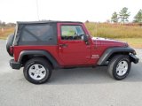 Deep Cherry Red Crystal Pearl Jeep Wrangler in 2011