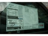 2013 Toyota Sequoia Limited 4WD Window Sticker