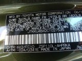 2012 xD Color Code for Amazon Green Metallic - Color Code: 6V2