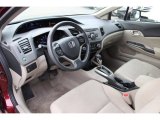 2012 Honda Civic LX Sedan Beige Interior