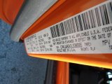 2013 Wrangler Color Code for Crush Orange - Color Code: PL4