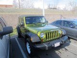 2010 Rescue Green Metallic Jeep Wrangler Unlimited Rubicon 4x4 #73680584
