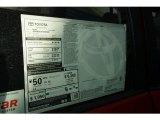 2013 Toyota Prius Four Hybrid Window Sticker