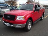 2004 Bright Red Ford F150 XLT SuperCrew 4x4 #73680873