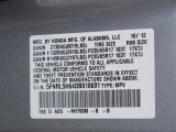2013 Odyssey Color Code for Alabaster Silver Metallic - Color Code: NH700M