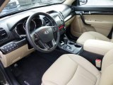2012 Kia Sorento EX V6 AWD Beige Interior