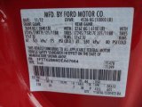 2013 F250 Super Duty Color Code for Vermillion Red - Color Code: F1
