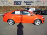 2013 Inferno Orange Metallic Chevrolet Sonic LT Sedan #73808596